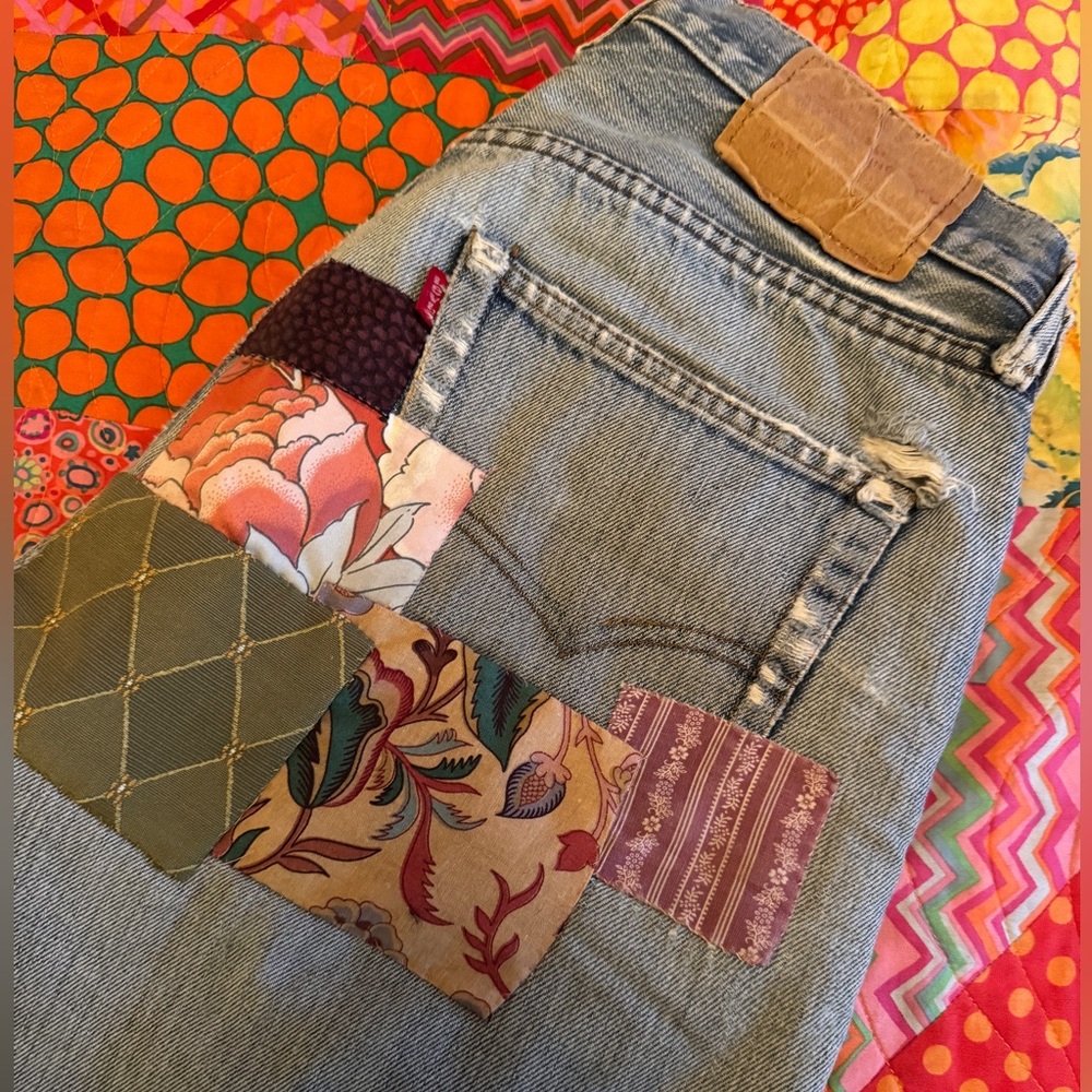 Patchwork Denim Jeans - image 3